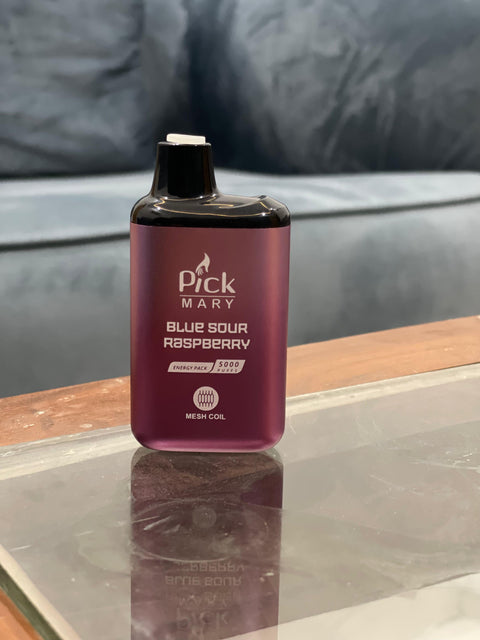 Pick Mary – Blue Sour RaspBerry Flavour | Rechargeable 5000 Puff Vape