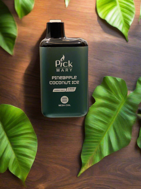 Pick Mary – PineApple Coconut Ice Flavour | Rechargeable 5000 Puff Vape