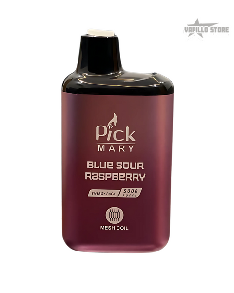 Pick Mary – Blue Sour RaspBerry Flavour | Rechargeable 5000 Puff Vape